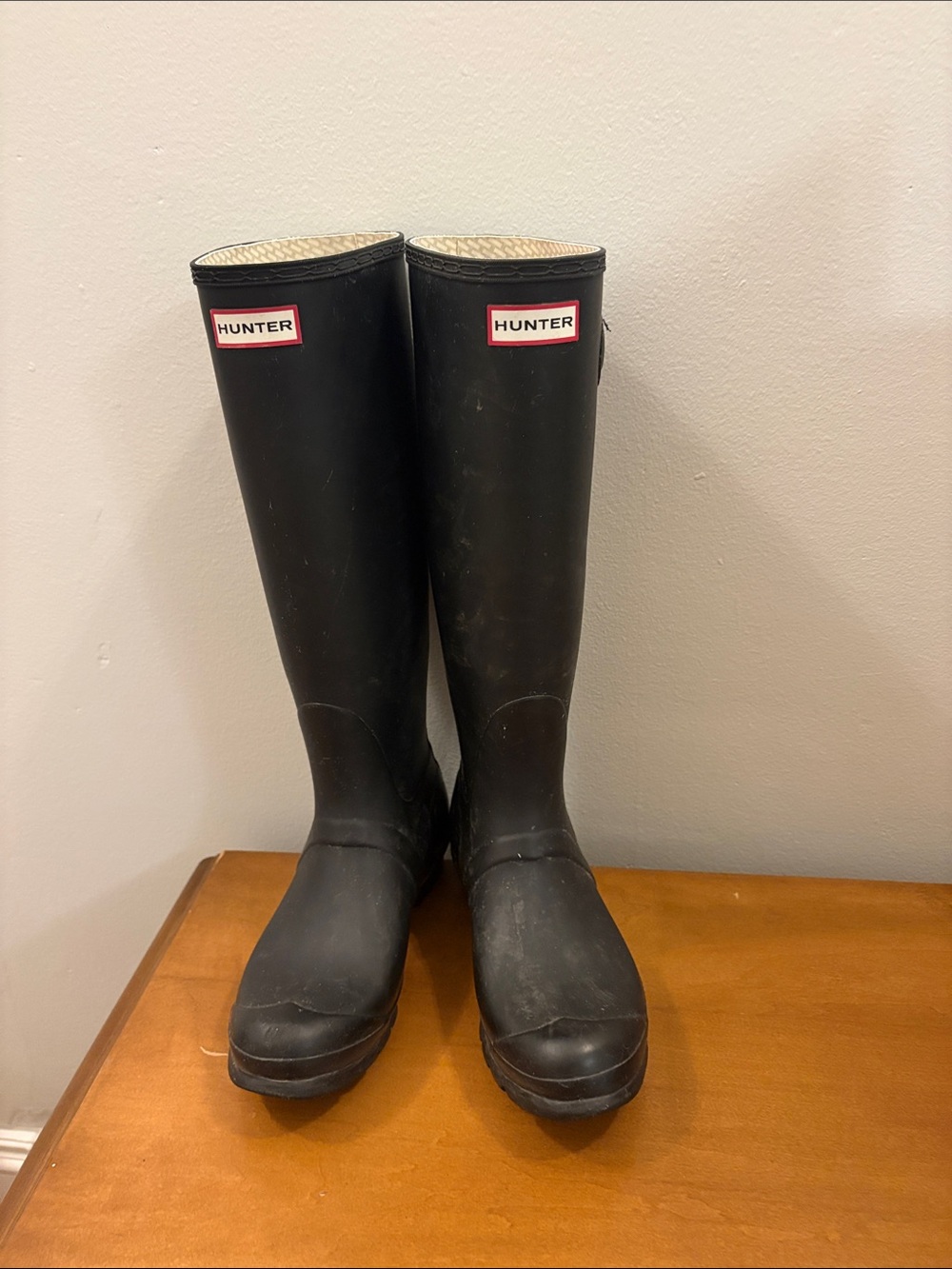 Hunter Tall Black Rubber Rain Boots